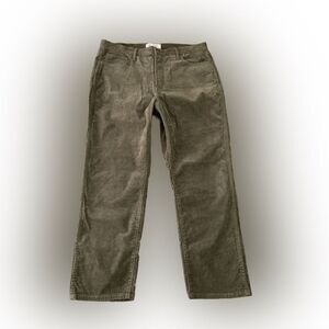 GAP Corduroy Pants Women’s 33/16S Green Vintage Slim High Rise Casual Preppy
